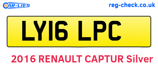 LY16LPC are the vehicle registration plates.