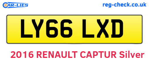 LY66LXD are the vehicle registration plates.