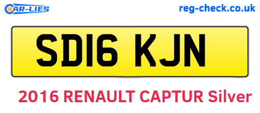 SD16KJN are the vehicle registration plates.