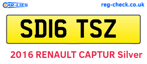 SD16TSZ are the vehicle registration plates.
