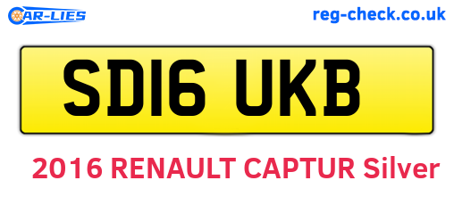 SD16UKB are the vehicle registration plates.