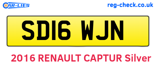 SD16WJN are the vehicle registration plates.