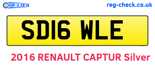 SD16WLE are the vehicle registration plates.