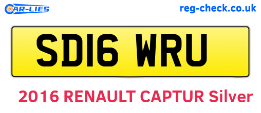 SD16WRU are the vehicle registration plates.