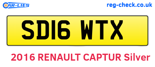 SD16WTX are the vehicle registration plates.