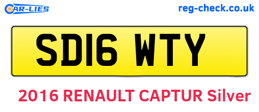 SD16WTY are the vehicle registration plates.