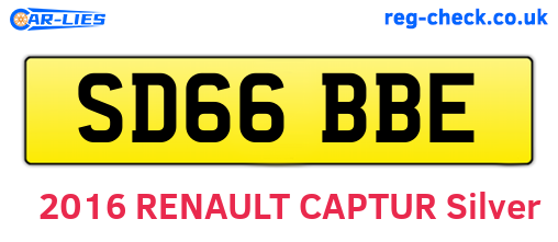 SD66BBE are the vehicle registration plates.