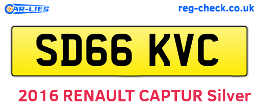 SD66KVC are the vehicle registration plates.
