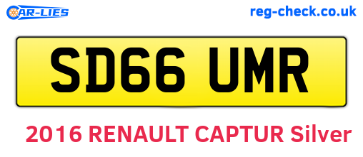 SD66UMR are the vehicle registration plates.