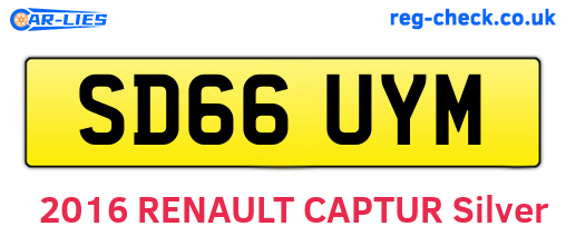 SD66UYM are the vehicle registration plates.