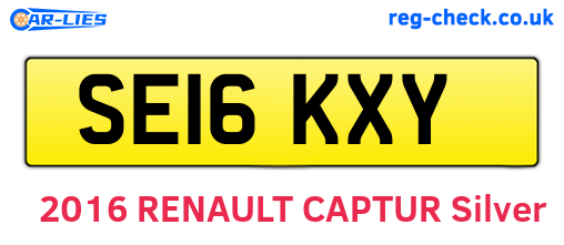 SE16KXY are the vehicle registration plates.