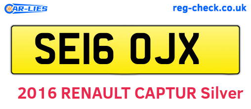 SE16OJX are the vehicle registration plates.