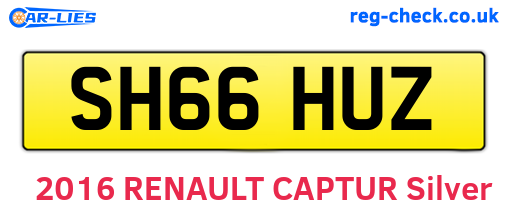SH66HUZ are the vehicle registration plates.
