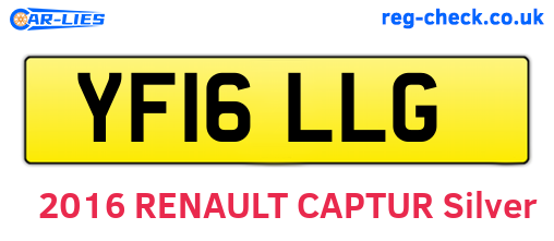 YF16LLG are the vehicle registration plates.