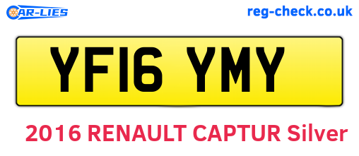 YF16YMY are the vehicle registration plates.