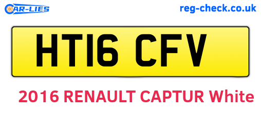 HT16CFV are the vehicle registration plates.