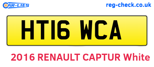 HT16WCA are the vehicle registration plates.