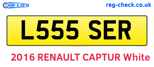 L555SER are the vehicle registration plates.