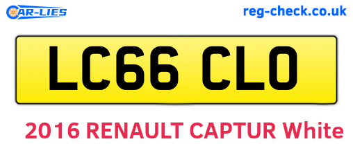 LC66CLO are the vehicle registration plates.