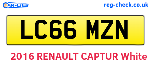 LC66MZN are the vehicle registration plates.