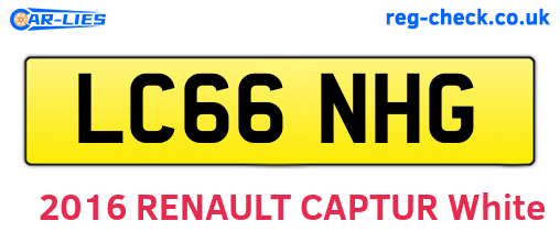 LC66NHG are the vehicle registration plates.