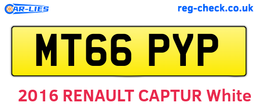 MT66PYP are the vehicle registration plates.