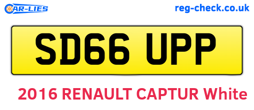 SD66UPP are the vehicle registration plates.
