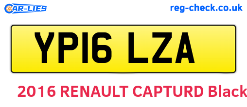 YP16LZA are the vehicle registration plates.
