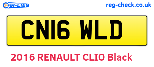 CN16WLD are the vehicle registration plates.