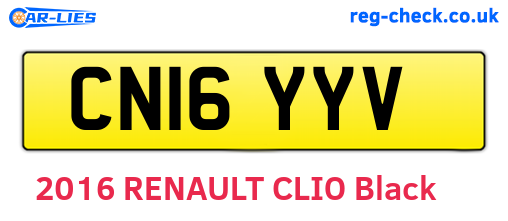 CN16YYV are the vehicle registration plates.