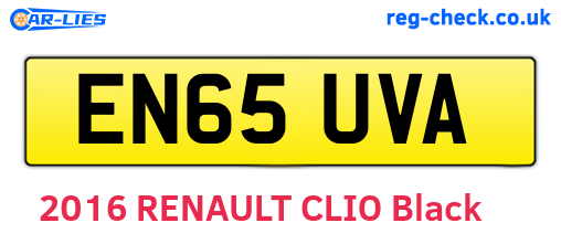 EN65UVA are the vehicle registration plates.