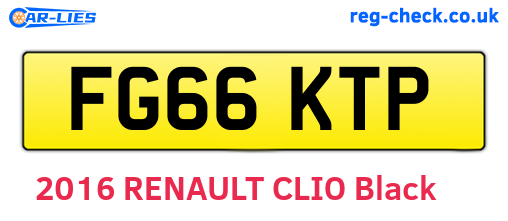 FG66KTP are the vehicle registration plates.