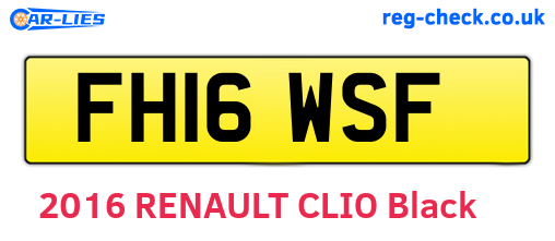 FH16WSF are the vehicle registration plates.