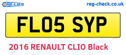 FL05SYP are the vehicle registration plates.