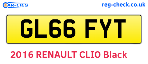 GL66FYT are the vehicle registration plates.