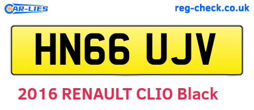 HN66UJV are the vehicle registration plates.