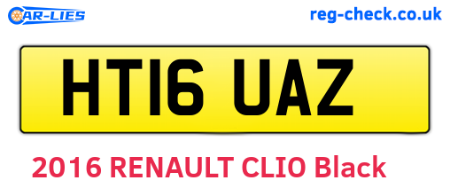 HT16UAZ are the vehicle registration plates.