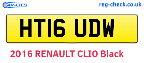 HT16UDW are the vehicle registration plates.