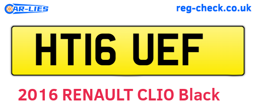 HT16UEF are the vehicle registration plates.