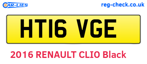 HT16VGE are the vehicle registration plates.