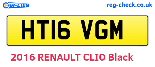 HT16VGM are the vehicle registration plates.
