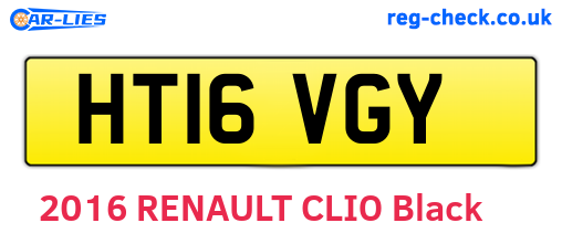 HT16VGY are the vehicle registration plates.