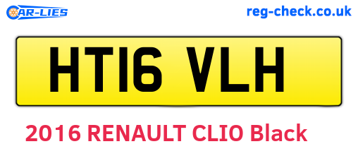 HT16VLH are the vehicle registration plates.