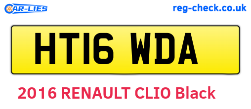 HT16WDA are the vehicle registration plates.