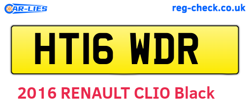 HT16WDR are the vehicle registration plates.