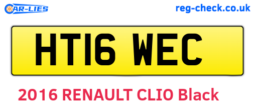 HT16WEC are the vehicle registration plates.
