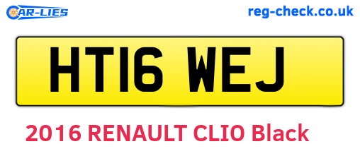 HT16WEJ are the vehicle registration plates.