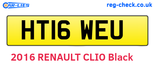 HT16WEU are the vehicle registration plates.
