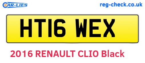 HT16WEX are the vehicle registration plates.