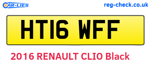 HT16WFF are the vehicle registration plates.
